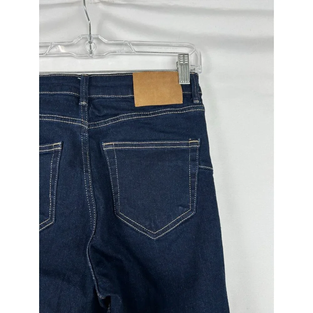 Zara Women’s US Size 4 Dark Wash Mid Rise Bootcut Jeans 33 Inch Inseam - Picture 10 of 16